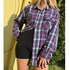 Arizona Girls Long Sleeve Button-Down Plaid Shirt